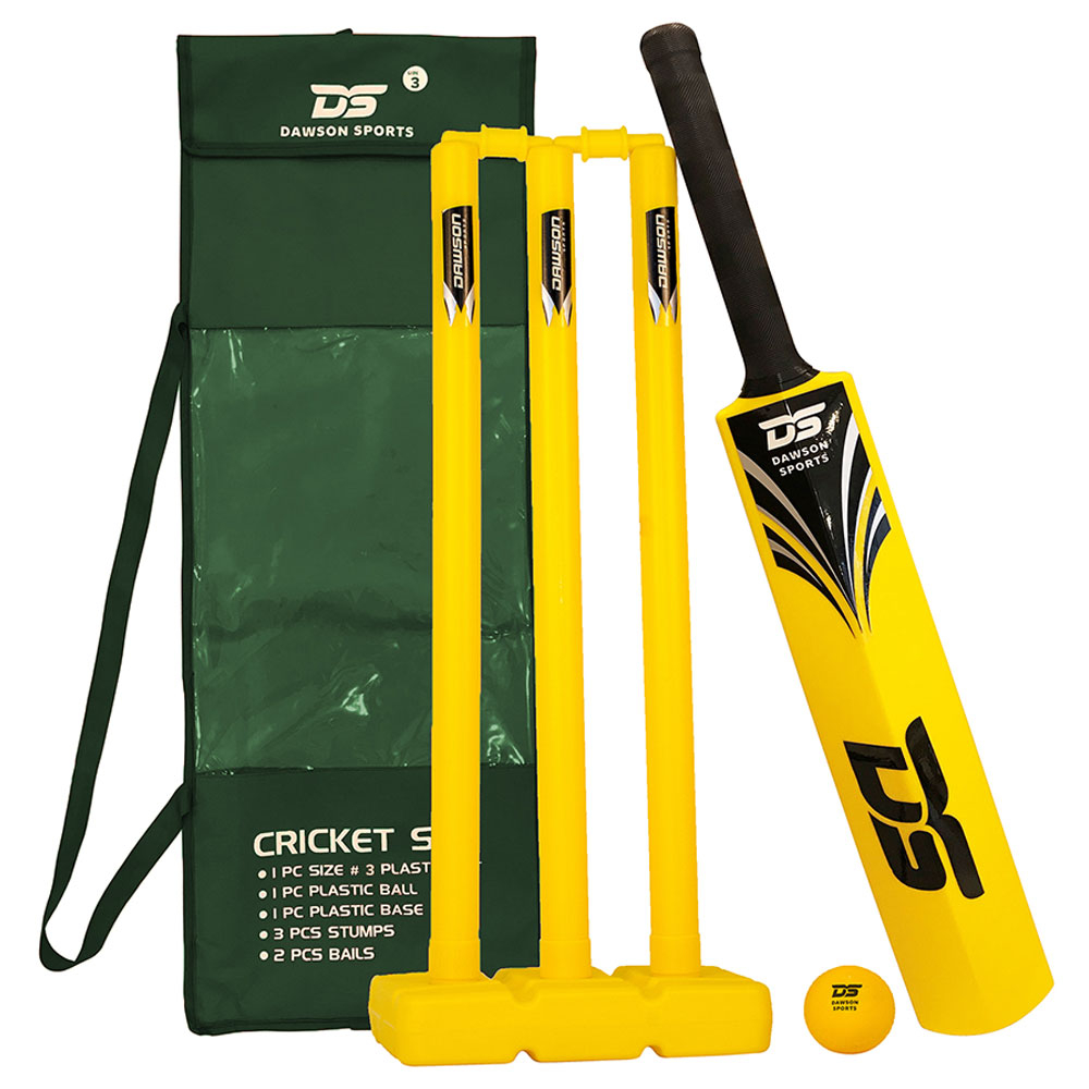 دوسن سبورتس - مجموعة الكريكت - مقاس 3 - أصفر