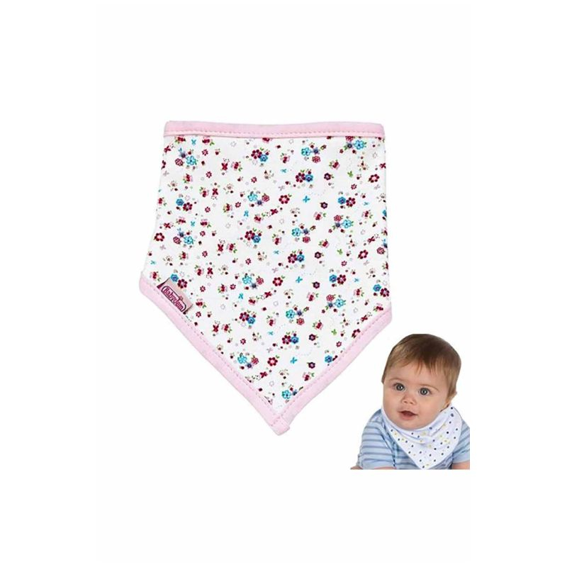 Babyjem - Triangle Bib Pink Flowers