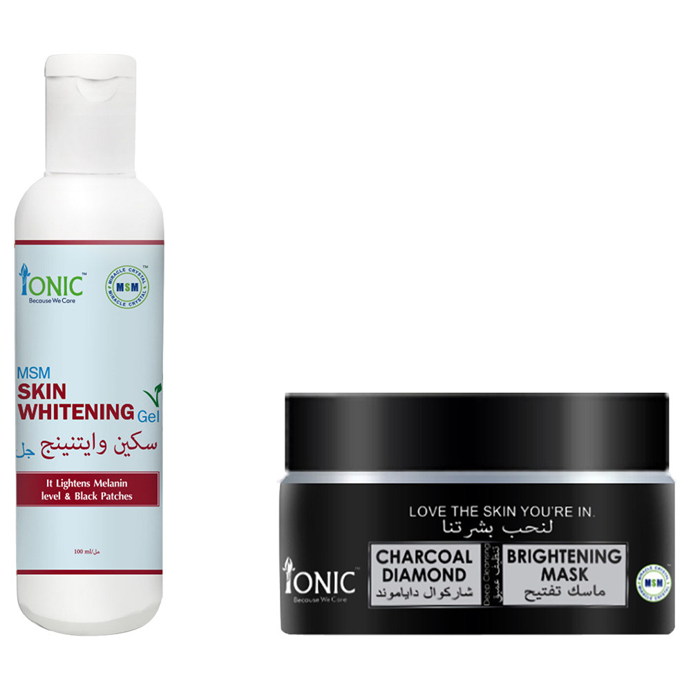 Ionic MSM Charcoal Brightening Mask + Skin Whitening Gel