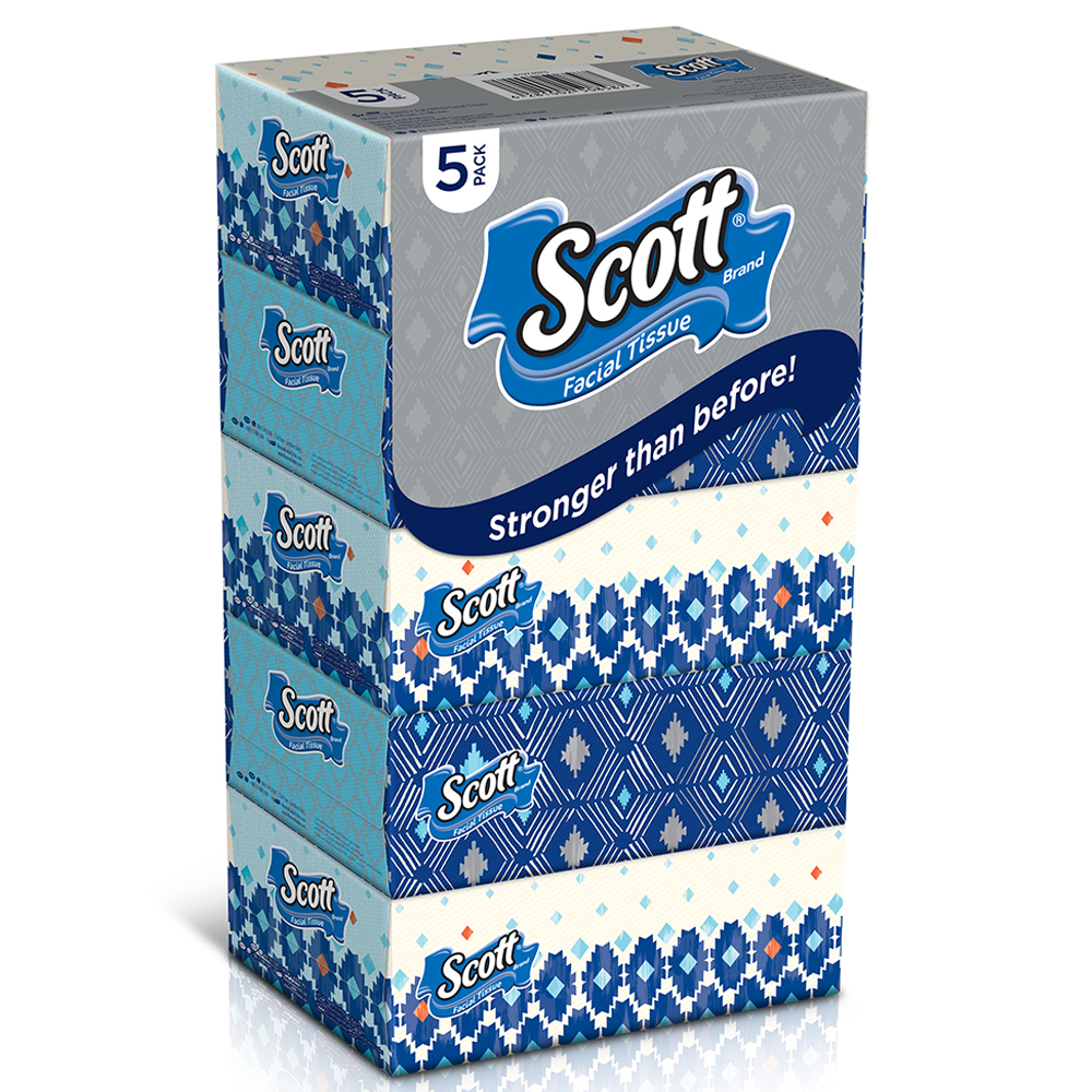 Scott - Facial Tissue - Pack of 5 - 160 pcs