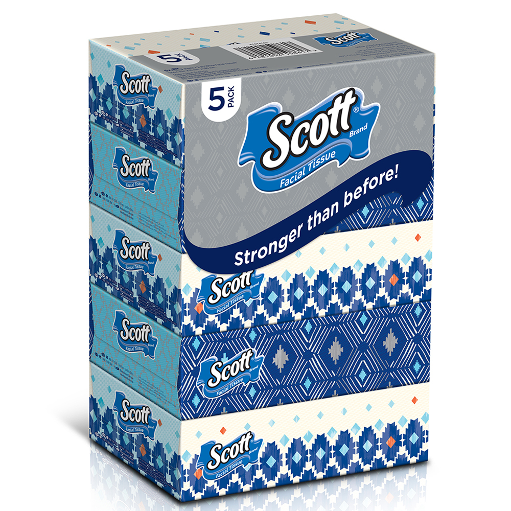 Scott - Facial Tissue - Pack of 5 - 120 pcs