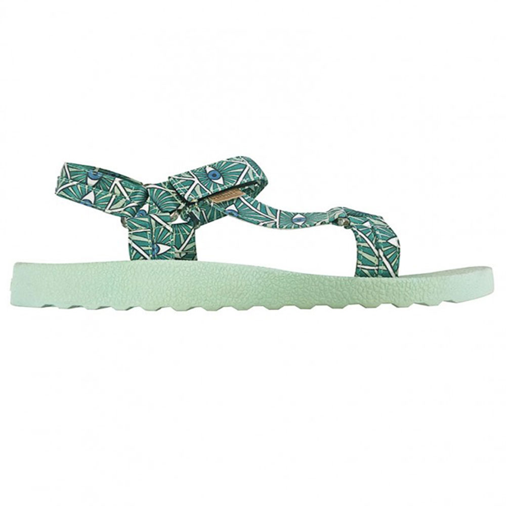 كاكاتوز - صندل مانوس للنساء - أزرق منقوش