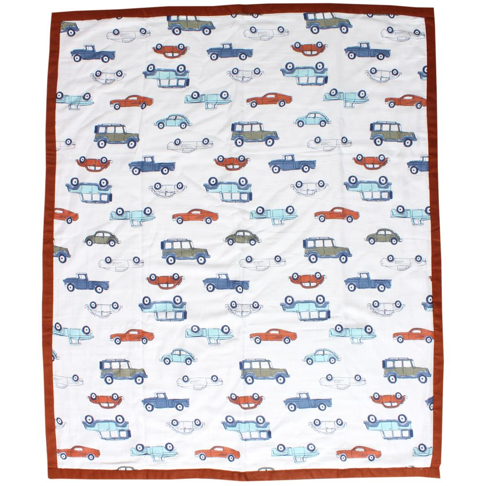 Cradle Togs Muslin Baby Blanket 100% Organic Cotton Brown