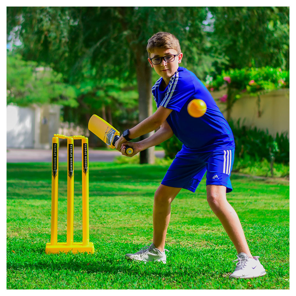 دوسن سبورتس - مجموعة الكريكت - مقاس 3 - أصفر