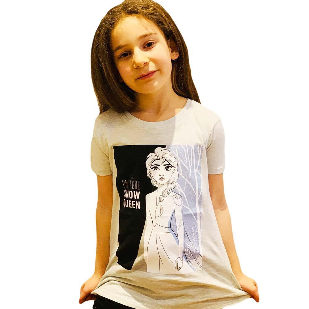 Fabric Flavours - The Snow Queen Frozen T-Shirt Grey