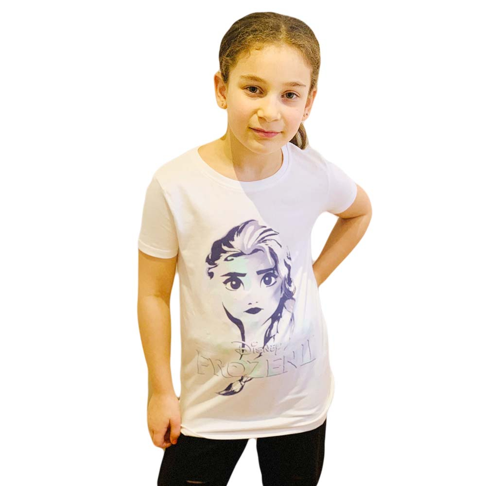 Fabric Flavours - Elsa Frozen 2 Logo T-Shirt White