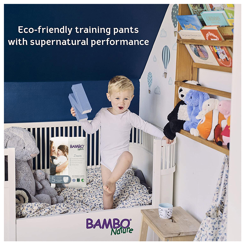 بامبو نيتشر - حفاضات كلوت صديقة للبيئة - حجم 6 - 18+ كلغ - 19 حفاض