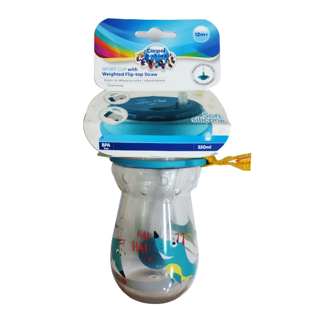 Canpol - Innovative Cup w/ Flip - Top Straw - 350ml