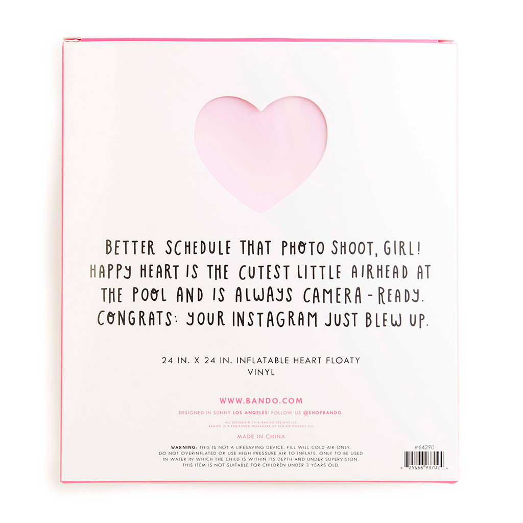 ban.do Jumbo Happy Heart Floaty - Inflatable Pool Float