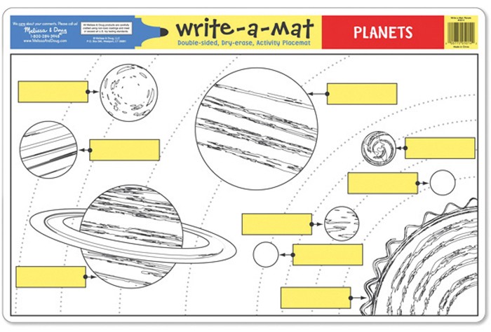 Melissa & Doug Planets Write-A-Mat (Bundle of 6)