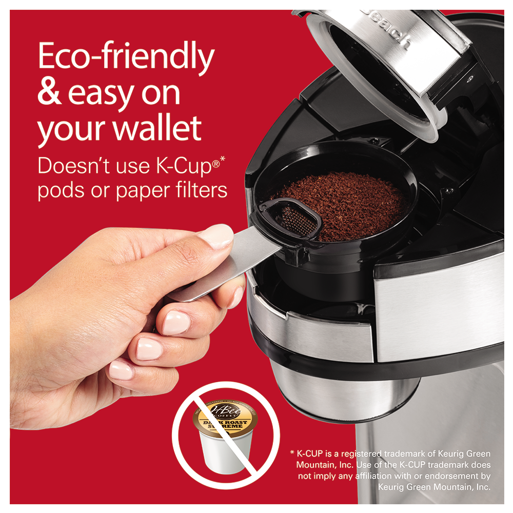 هاميلتون - ماكينة قهوة بيتش سكوب - حصة واحدة - 1200 واط - فضي