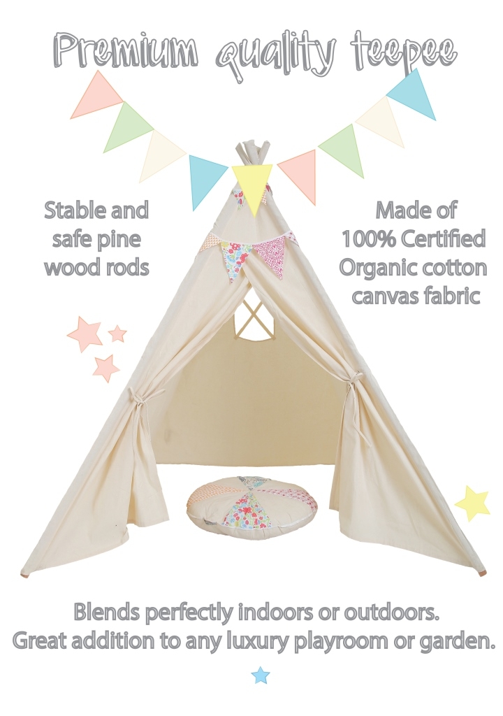 مي دولسي آنيا - ديكور وسائد منزلية - خيمة تيبي - كريمي