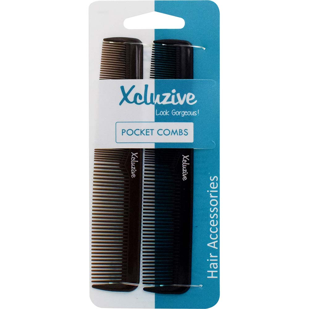 Xcluzive - Twin Pack Pocket Comb - Assorted