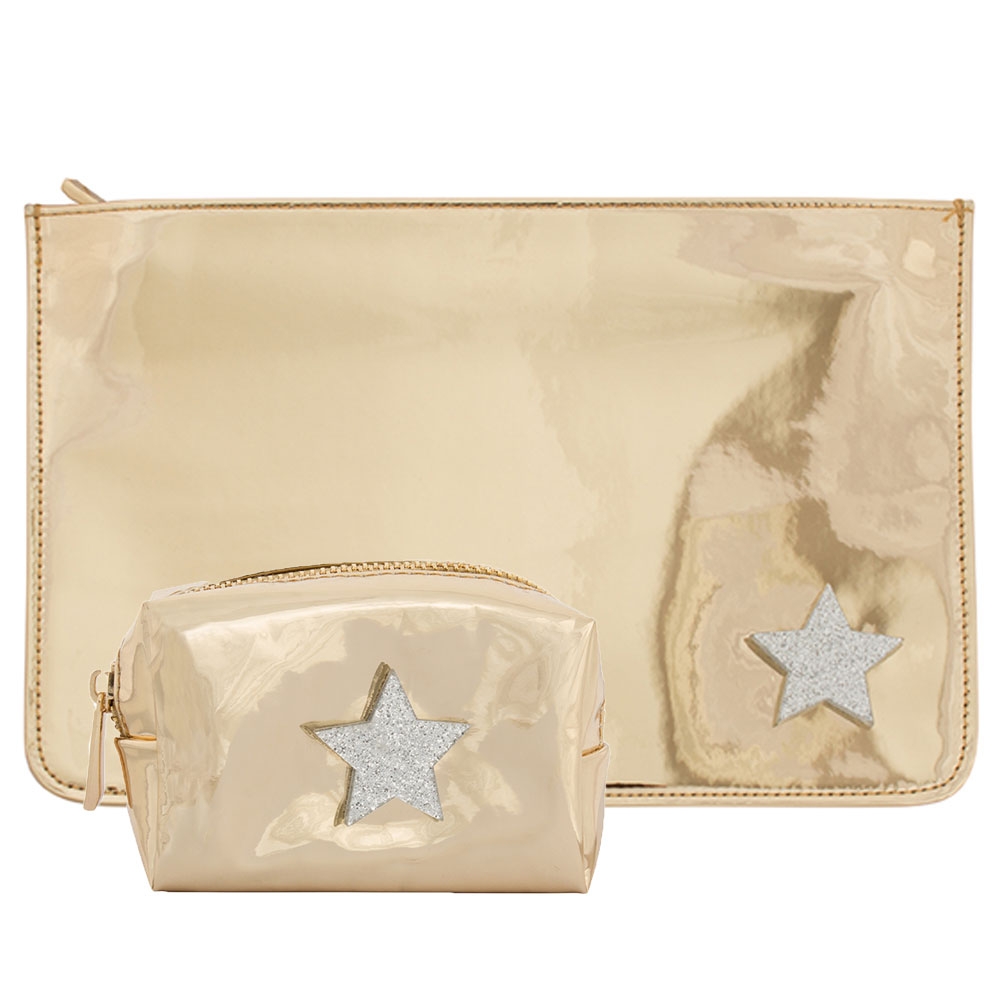 شنطة يد ميرور مزينة بنجمة من ماركة آيس لندن - ذهبي