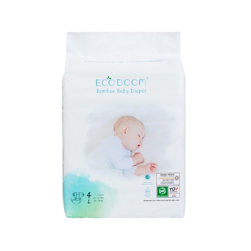 إيكو بوم - حفاضات - حجم 4 - 9-14 كلغ - عدد 70