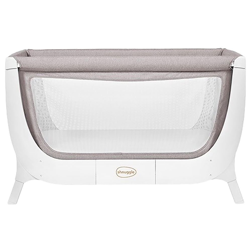 شنجل - مجموعة مهد سرير المواليد+عدة التحويل - رمادي فاتح