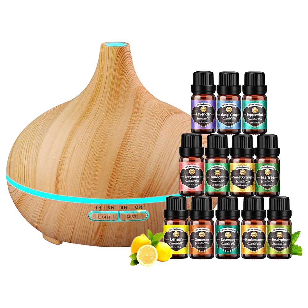 Generic - Diffuser 300ml Humidifier+12Bottle Essential Oils
