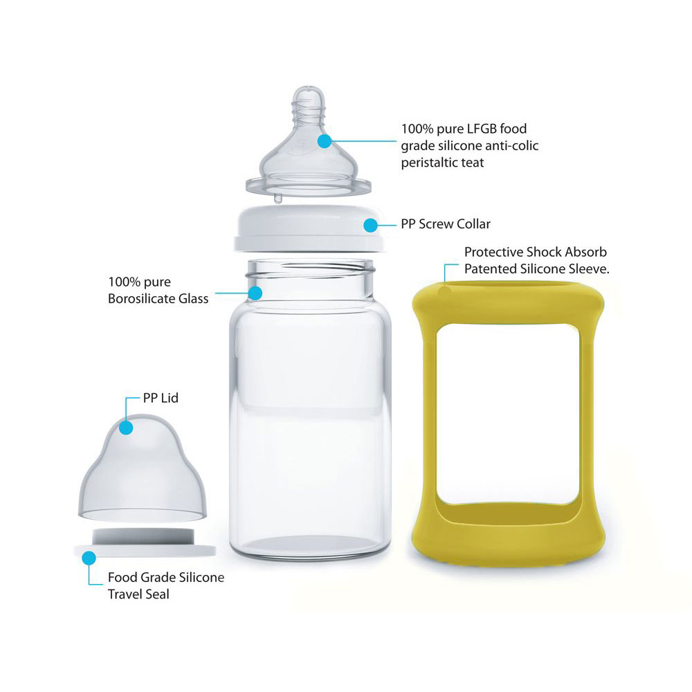 Cherub Baby - Wideneck 150ml - Yellow