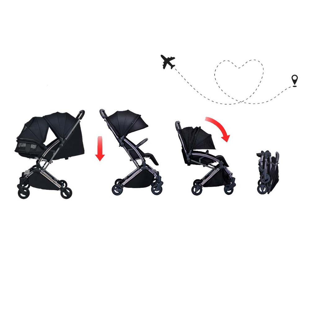 Youbi - Infant To Toddler German Travel Light Stroller Black