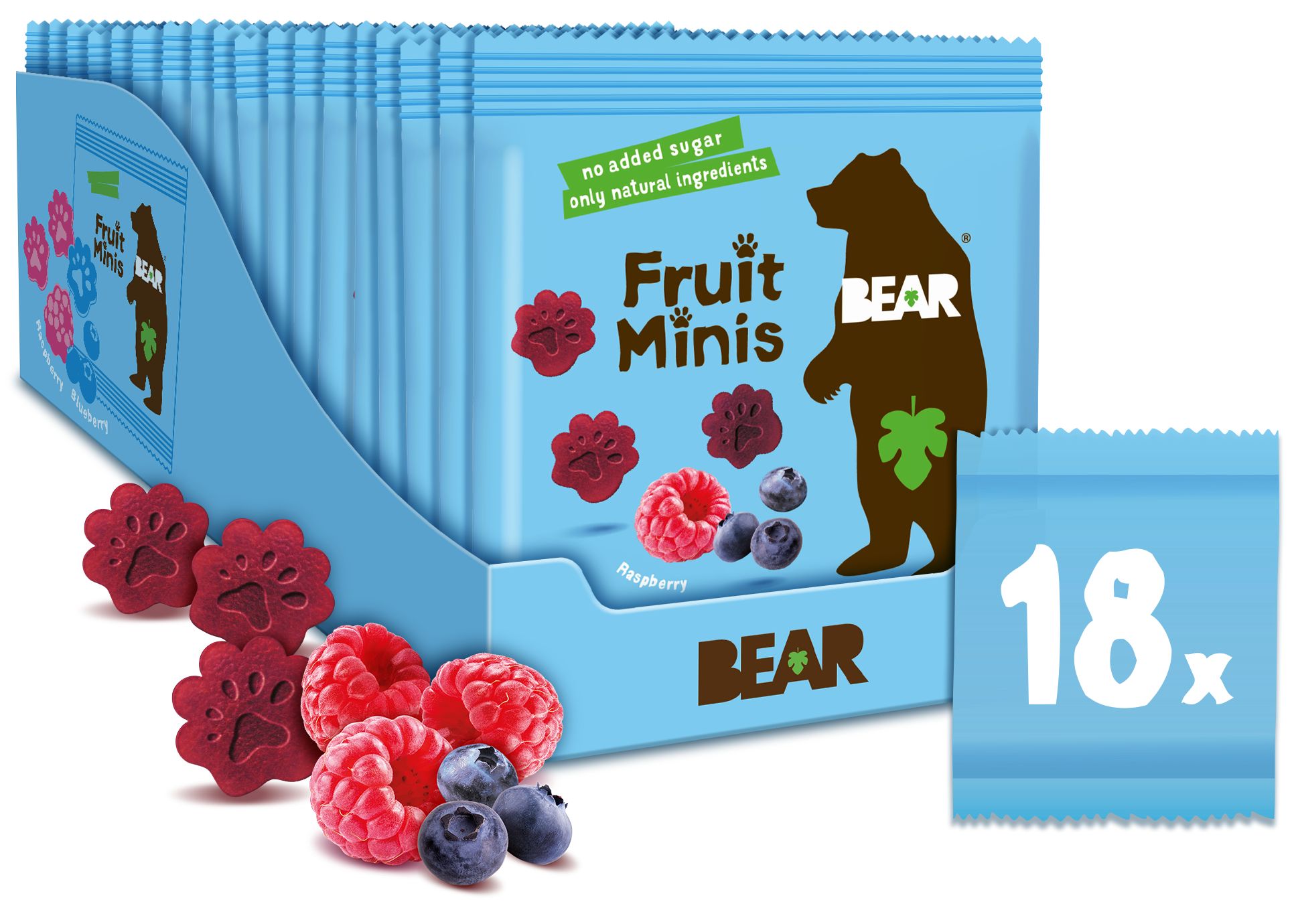 Bear - Paws Raspberry & Blueberry Baby And Kids Snack
