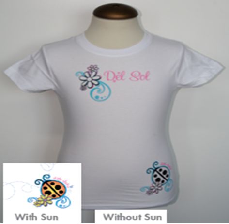 دل سول تي شيرت متغير الألوان للبنات خنفساء أبيض