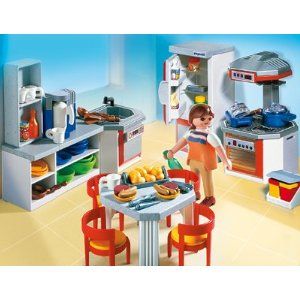 Playmobil Kitchen With Dinnette Set