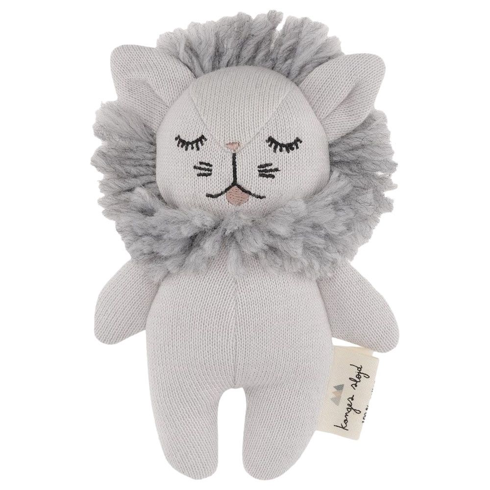 كونجس سلوجد لعبة محشوة أسد قطن عضوي رمادي