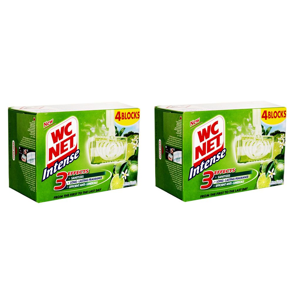 Wc Net - Toilet Blocks Intense Lime Fresh 4 Blocks 1+1 Free