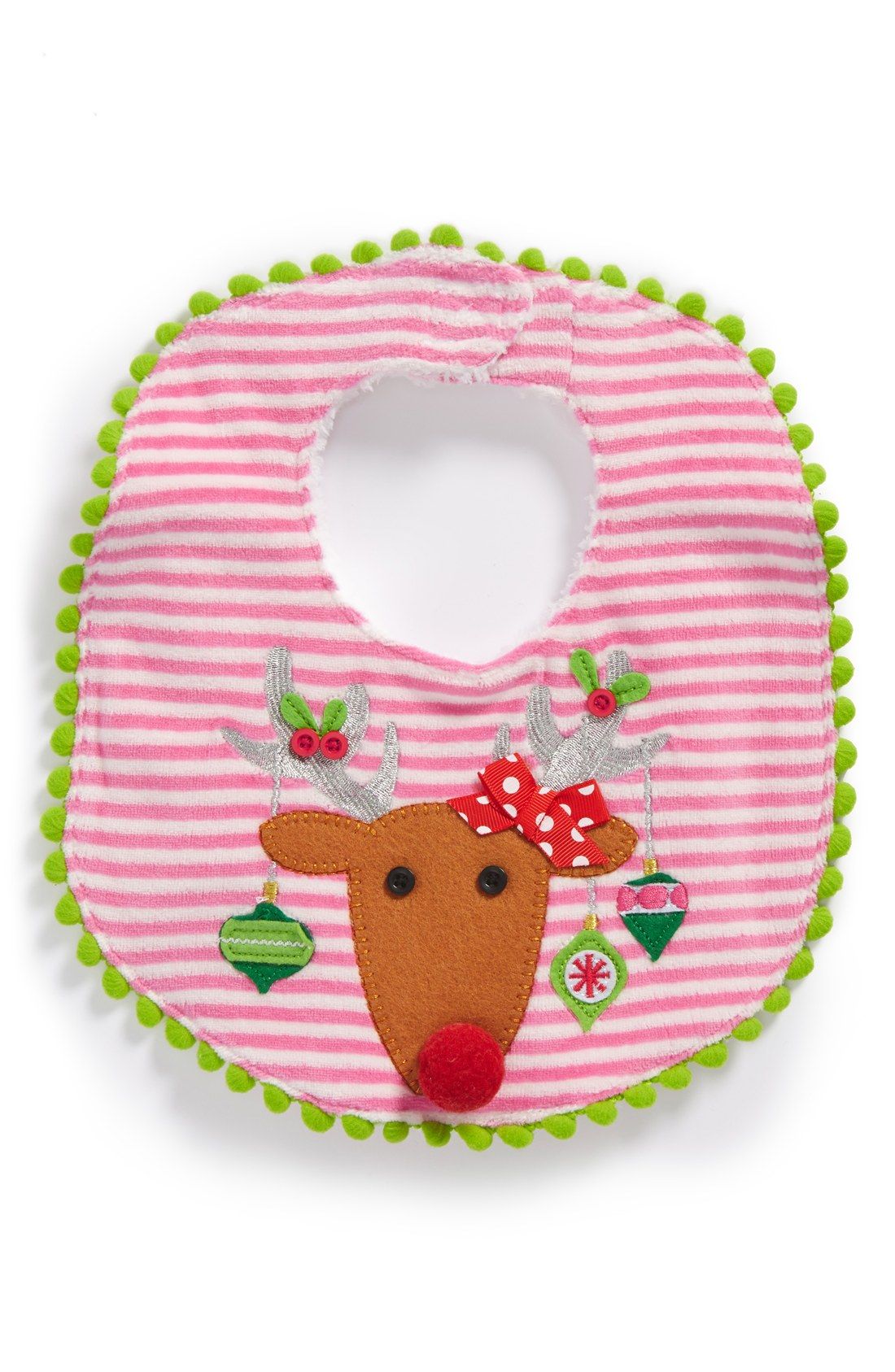 Mud Pie Reindeer Velour Bib