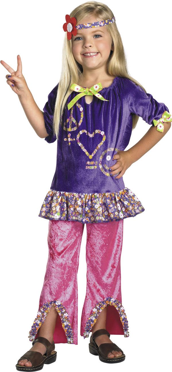 Kids Hippie Girl Costume - Medium