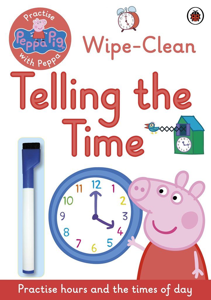 كتاب التدريب على قراءة الوقت Peppa Pig Practise with Peppa Wipe Clean Telling the Time