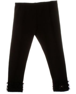 Kaiya Eve Black Ruffle Leggings