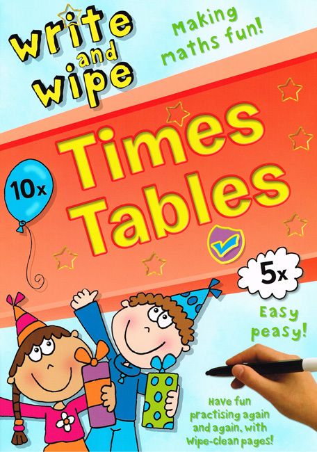 كتاب الرسم والتلوين ذو الجداول مع قلم "Write Wipe Times Tables Book with Pen"