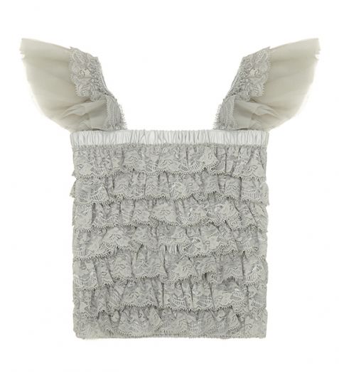 إينجيلز فيس - توب دانتيل - رمادي 