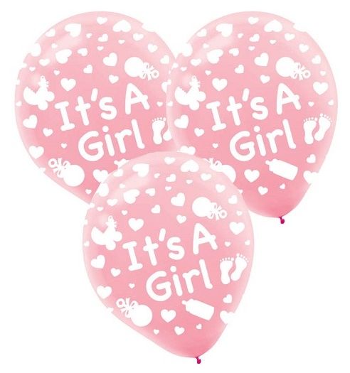 بارتي سنتر - بالونات مطاطية It’s A Girl - زهري