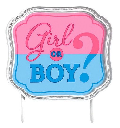 بارتي سنتر - زينة الكعك البلاستيكي Girl Or Boy 