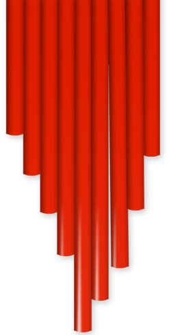 3 دودلر - شعيرات بلاستيكية PLA للقلم ثلاثي الأبعاد - أحمر