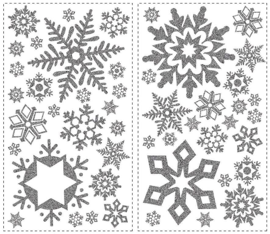 Room Mates Glitter Snowflakes Wall Decals
