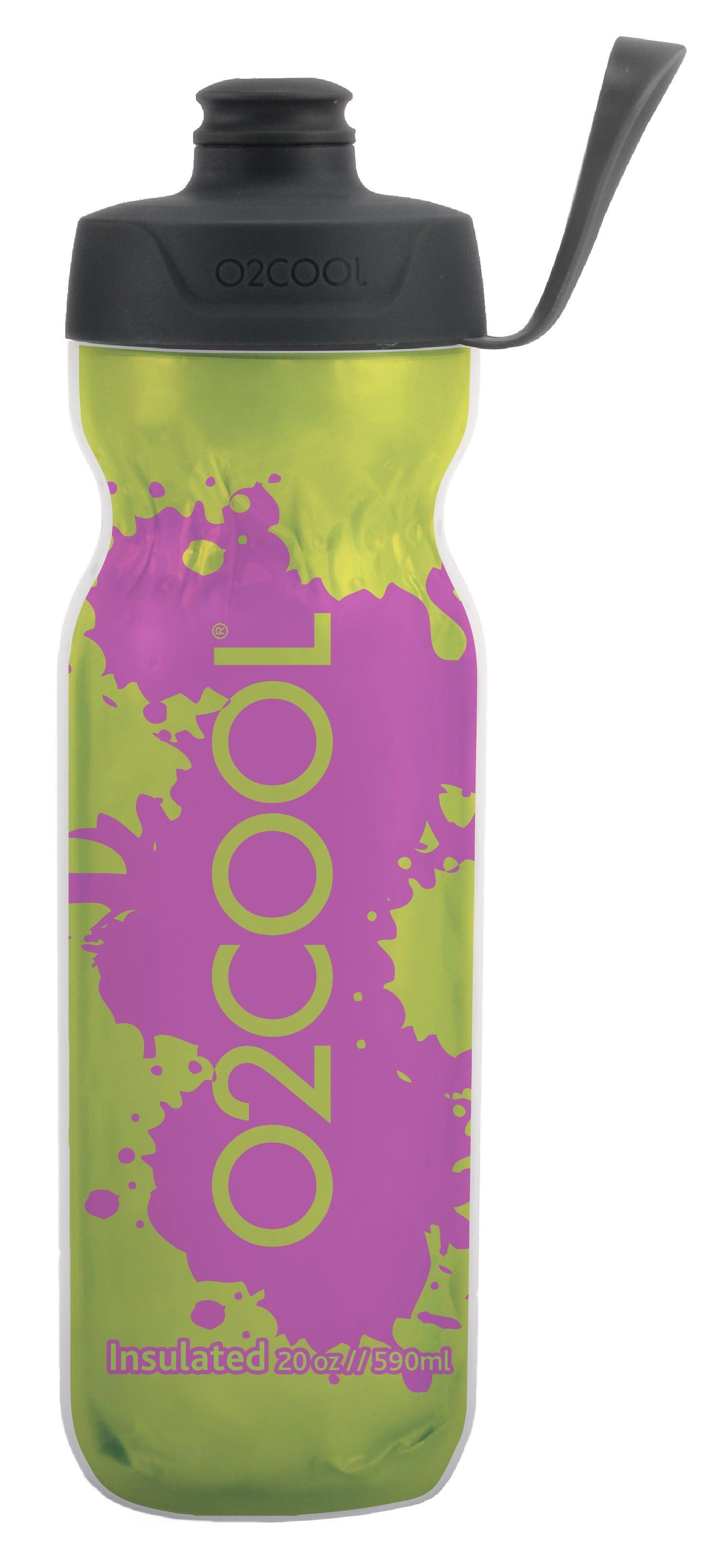 O2COOL - ArcticSqueeze Squeeze Bottle w/ SureLock Top-Green