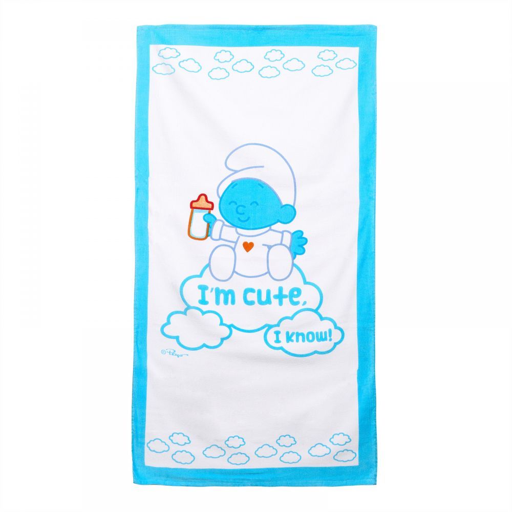 Smurf - Beach Towel - White/Blue