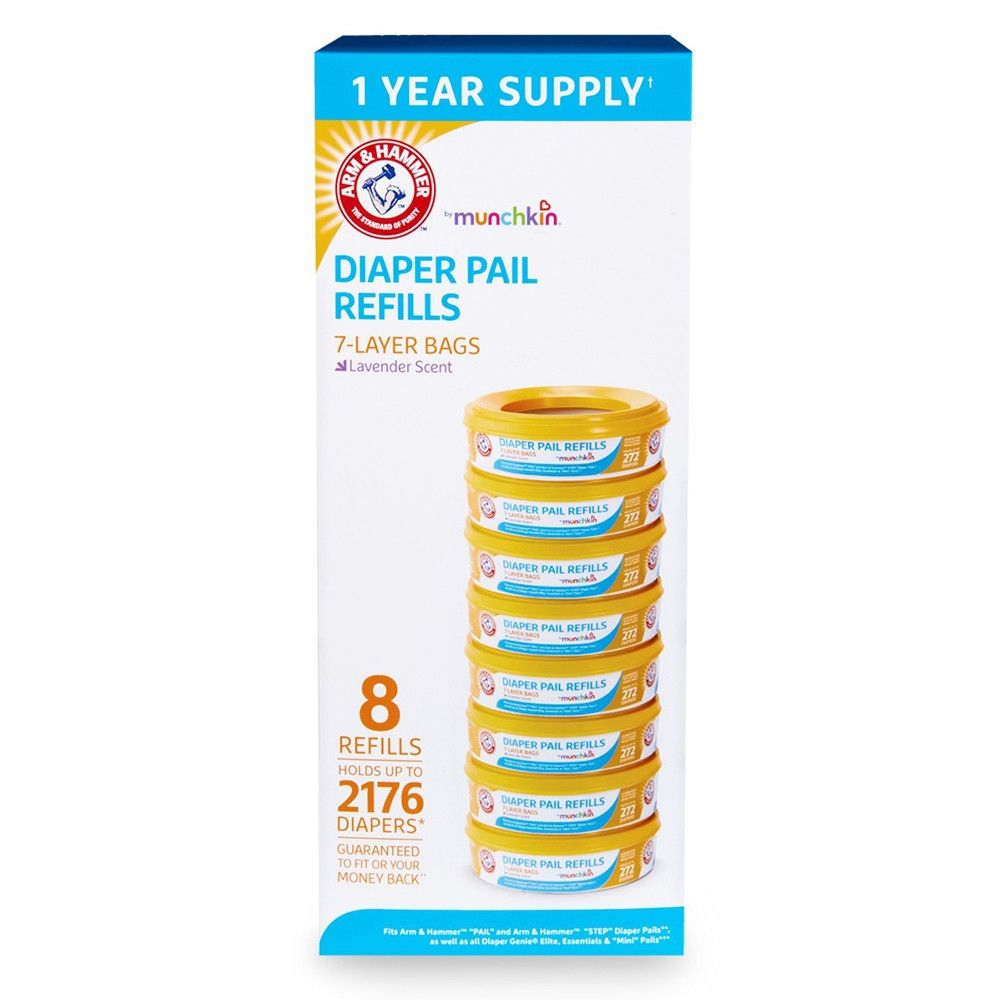 Munchkin - Arm & Hammer Diaper Pail Refill Rings 8pack