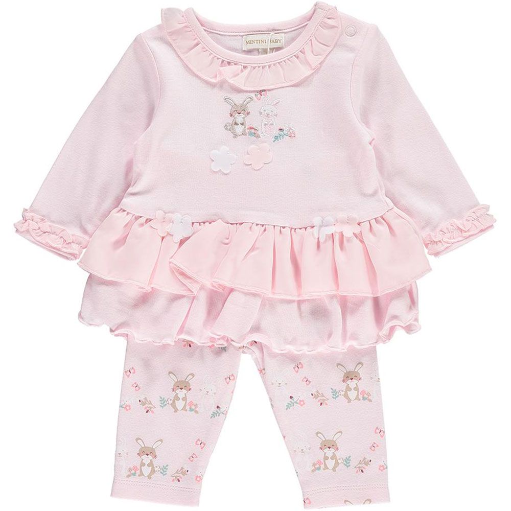 Mintini - Bunny Dress & Legging - Pink