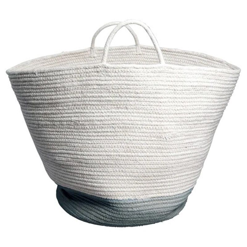 Fabelab - Organic Rope Basket Blue Spruce Large - Blue