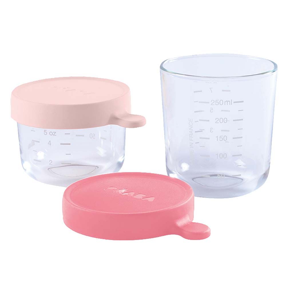 بيبا تبروير زجاجي 2 بيبا عبوة زهري وزهري داكن