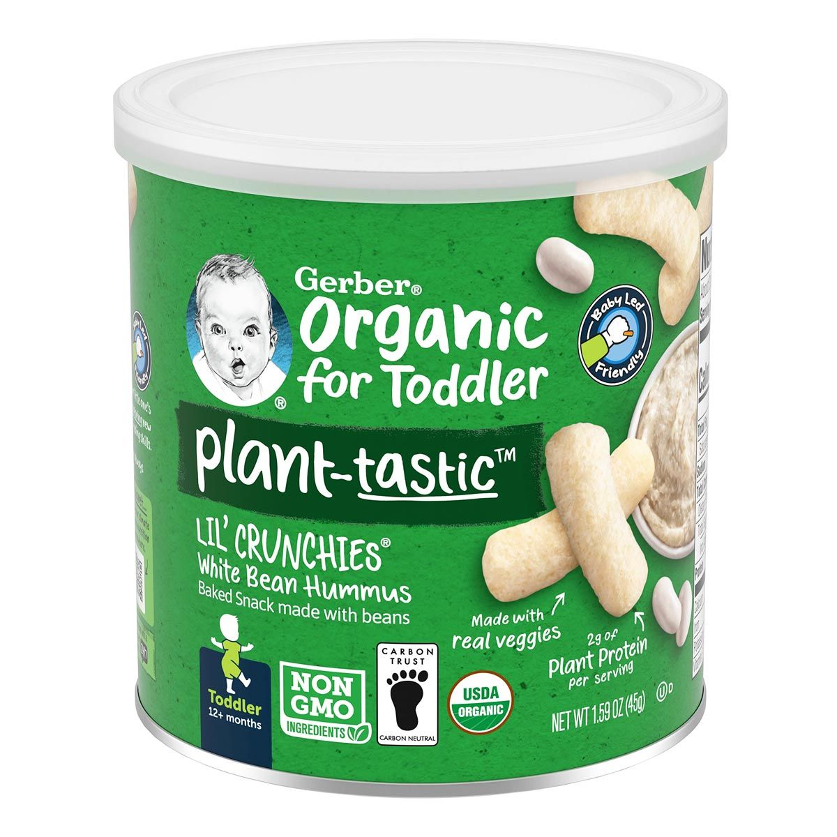 Gerber - Organic Little Crunchies White Beans Hummus 45g
