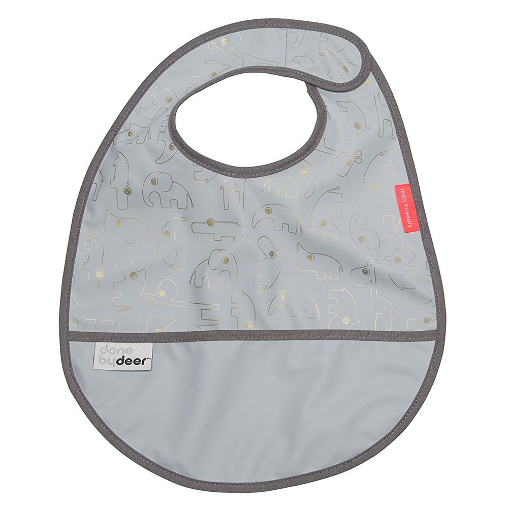 Done by Deer - Bib Contour - Gold & Grey