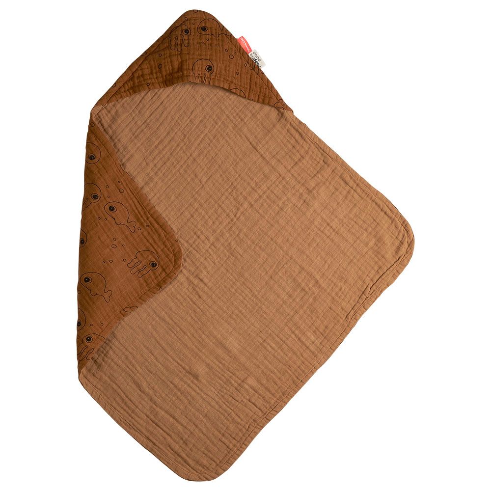 Done By Deer - Hooded Towel Sea Friends - Mustard