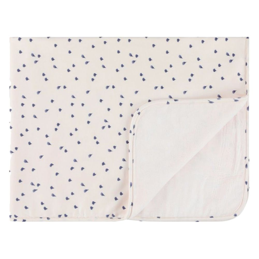 Trixie - Leaves Fleece Blanket - Very Light Pink