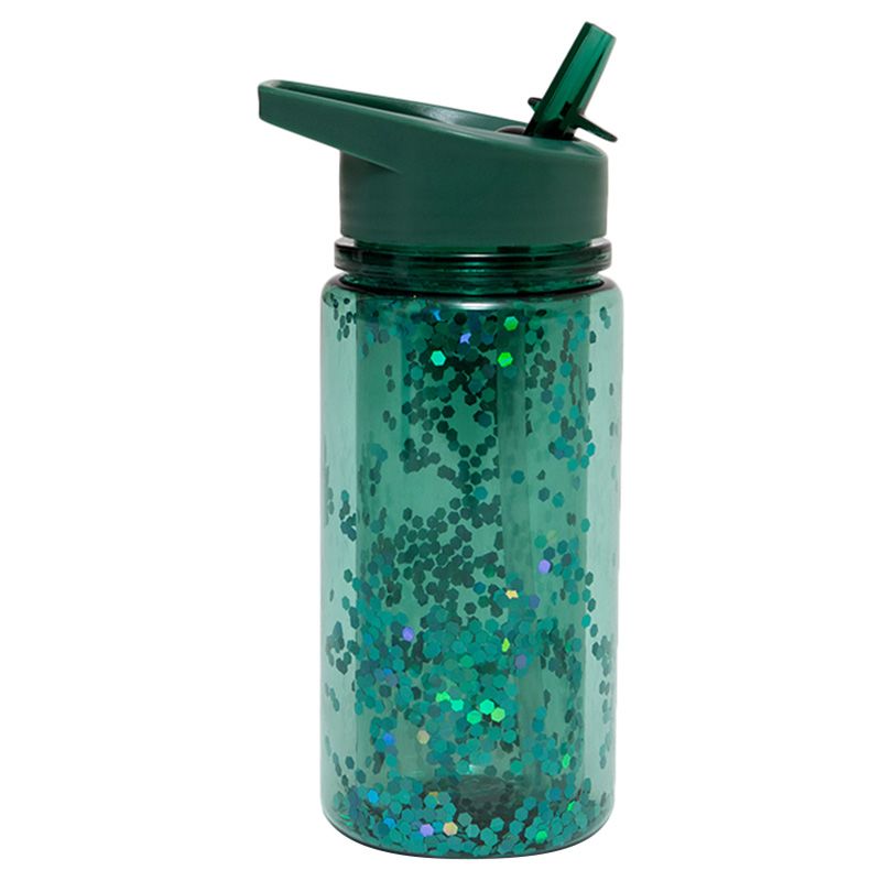 Petit Monkey - Drinking Bottle Glitter - Salie Green