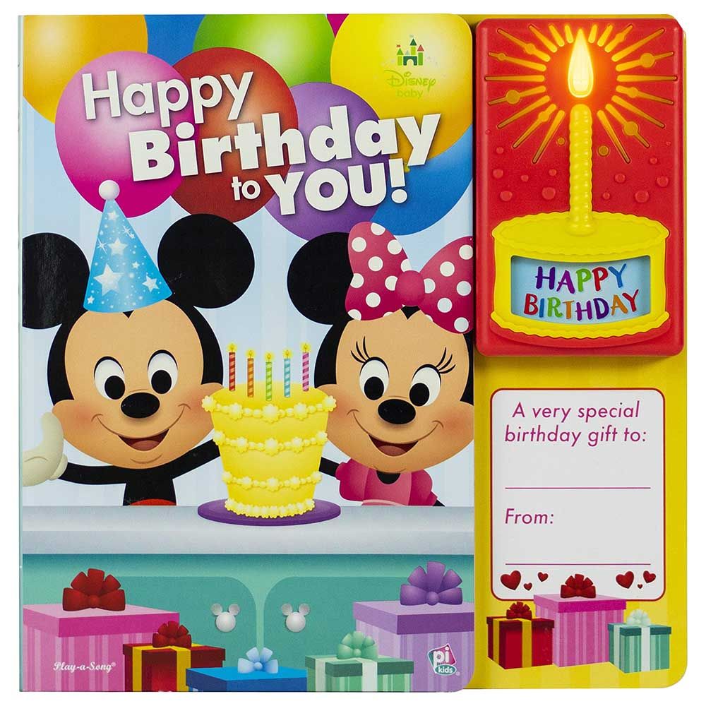 كتاب ديزني بيبي Happy Birthday مع صوت